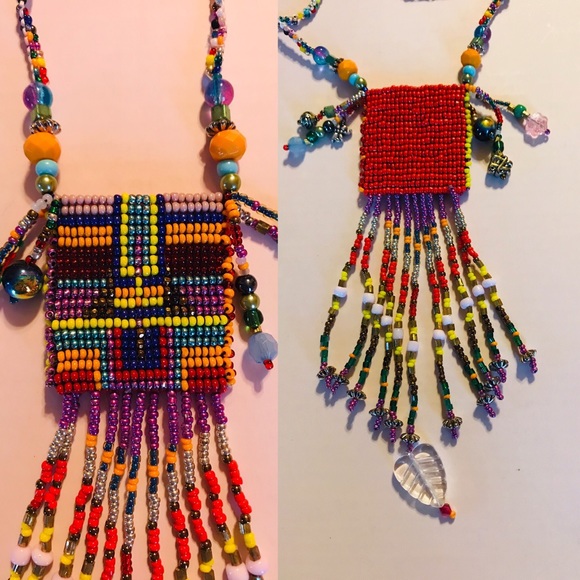 handmade Accessories - Handmade beaded amulet bag